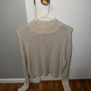 American Eagle Outfitters Cream Turtleneck Sweater